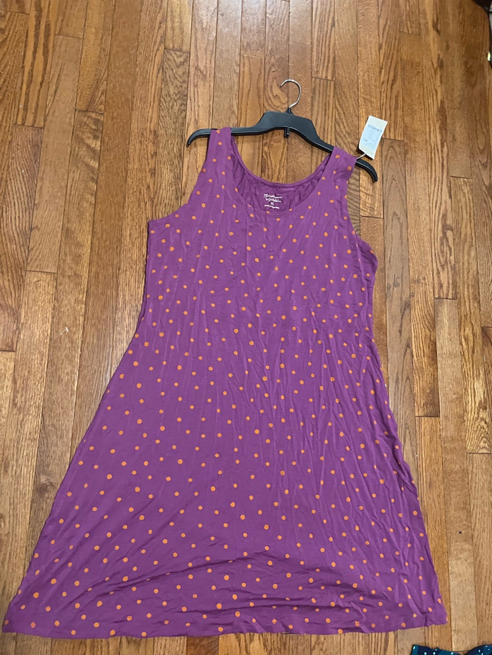 Gudrun Sjoden Purple Dress with Orange Polka Dots